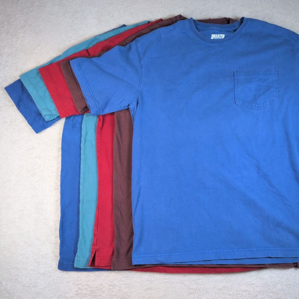 Duluth Trading Mens Longtail T Pocket Work T-Shirts Cotton Lot of 5 Tee Sz Med